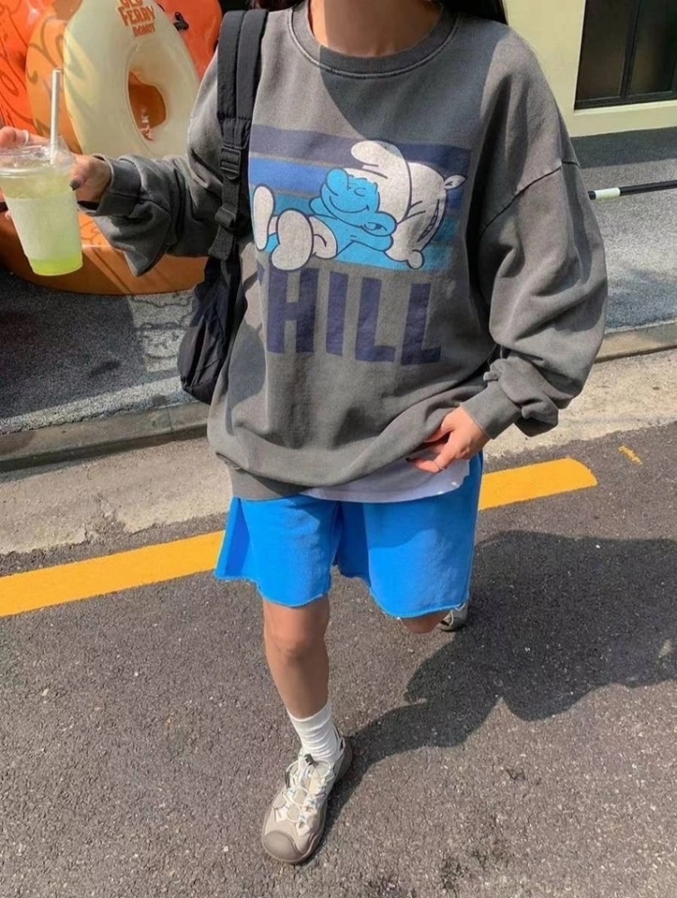 韓製水洗感韓製小精靈大學T 情侶款