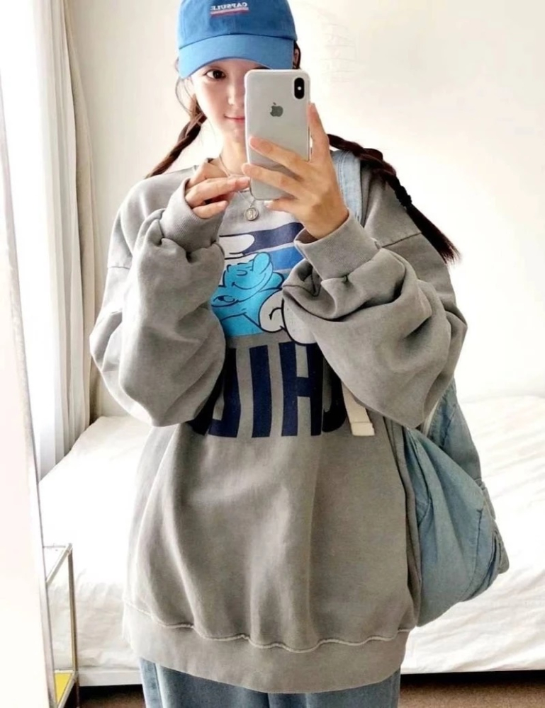 韓製水洗感韓製小精靈大學T 情侶款