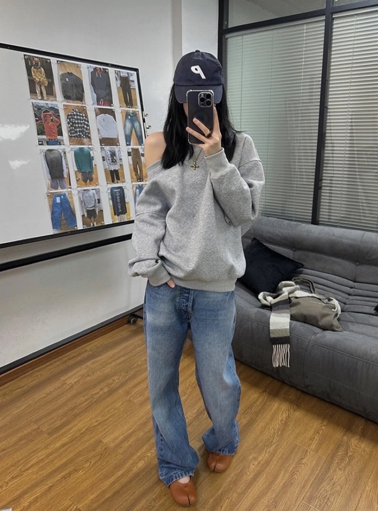 無性別男女百搭款水洗牛仔褲
