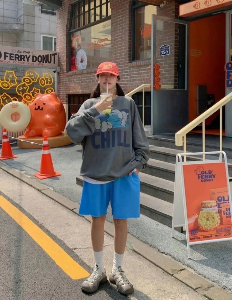 韓製水洗感韓製小精靈大學T 情侶款