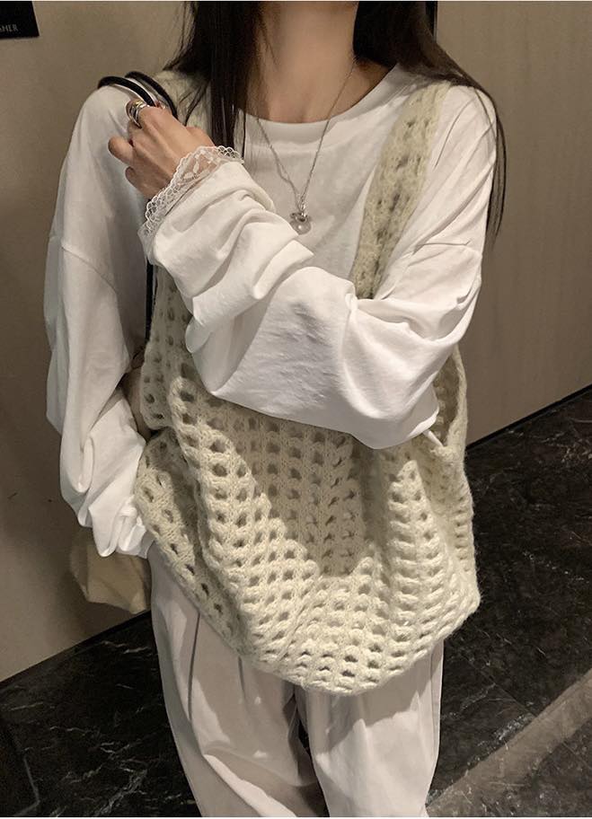 拼接蕾絲薄款上衣