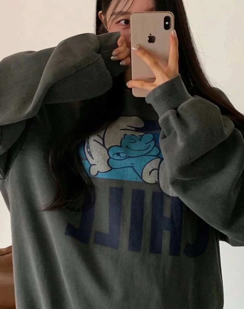 韓製水洗感韓製小精靈大學T 情侶款