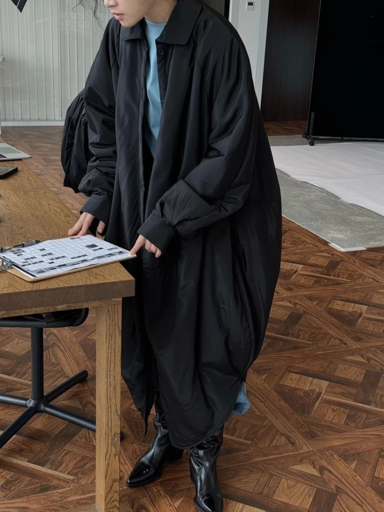 日系慵懶風襯衫棉服寬鬆寬大輪廓感舒適保暖外套