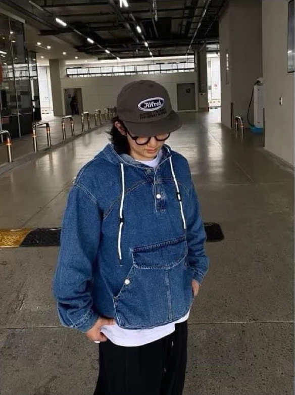 男女情侶款冬裝入荷連帽牛仔情侶上衣