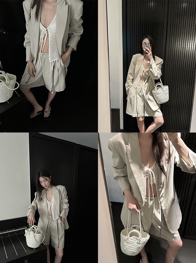 高質感寬鬆休閒短褲女顯瘦百搭西裝褲