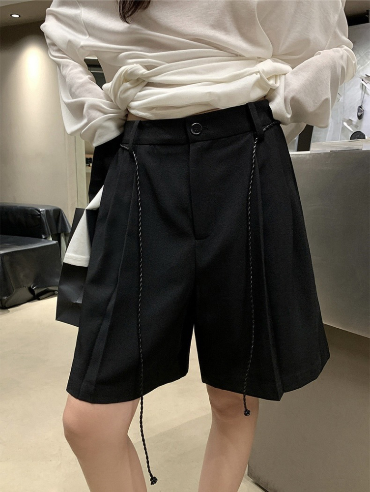 高質感寬鬆休閒短褲女顯瘦百搭西裝褲