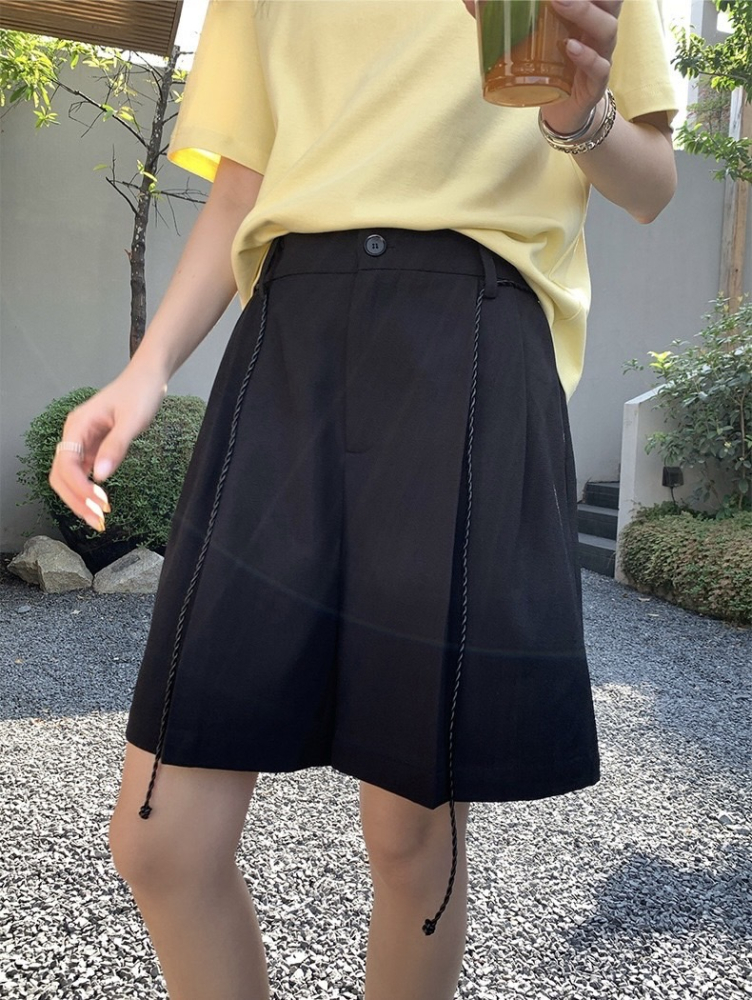 高質感寬鬆休閒短褲女顯瘦百搭西裝褲