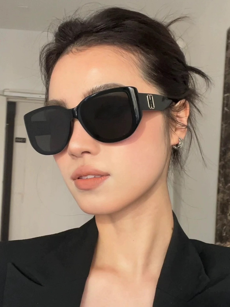 法國網紅類似款粗邊顯臉小大框墨鏡