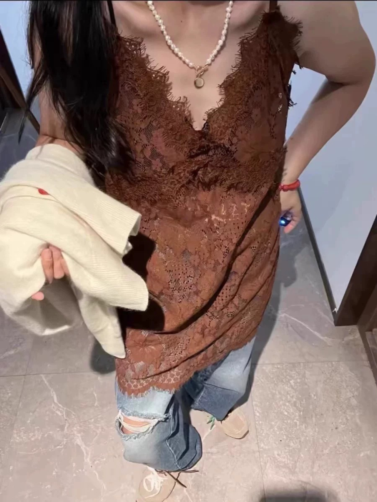 搭配神器～吊帶蕾絲內搭外穿背心