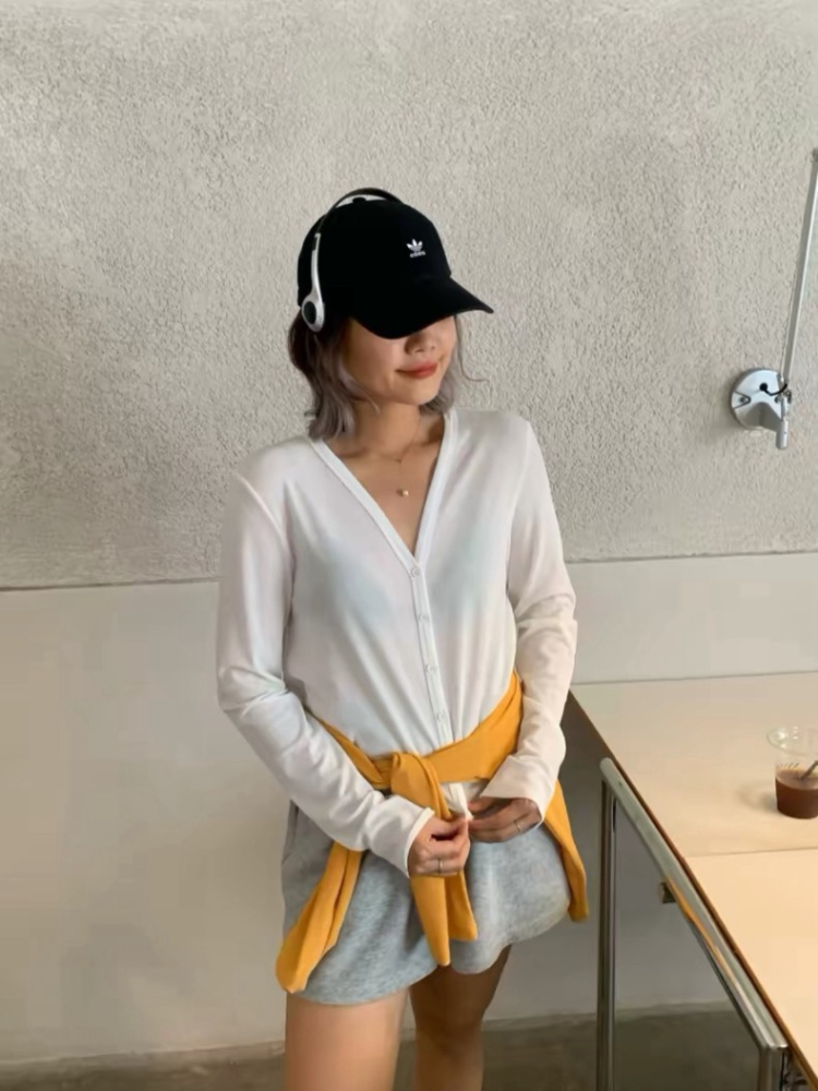 多色多層次防曬開扣罩衫
